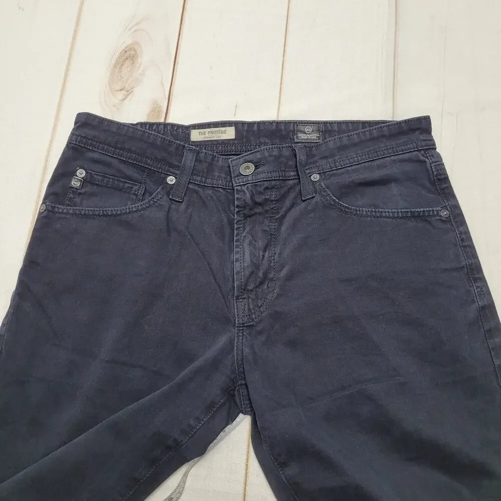 Adriano Goldschmeid the Protege black straight leg jeans hemmed regular